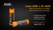 Bateria Fenix 18650 de 3500 mAh ARB-L18-3500