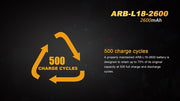 Bateria Fenix 18650 de 2600 mAh ARB-L18-2600