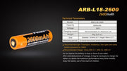 Bateria Fenix 18650 de 2600 mAh ARB-L18-2600