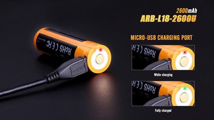 Bateria Fenix 18650 de 2600 mAh ARB-L18-2600U