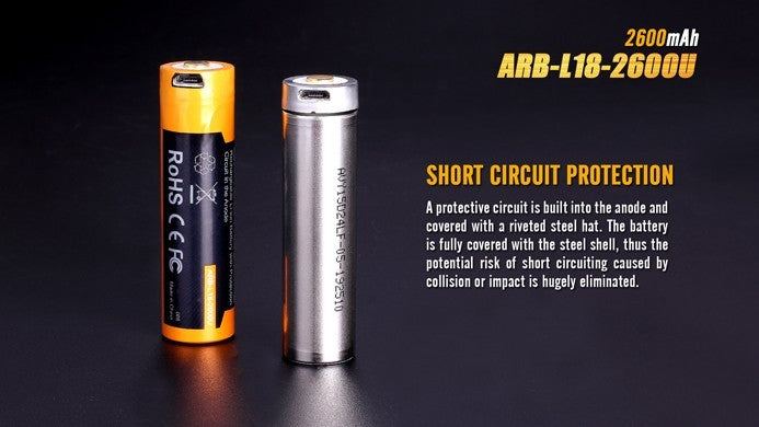 Bateria Fenix 18650 de 2600 mAh ARB-L18-2600U