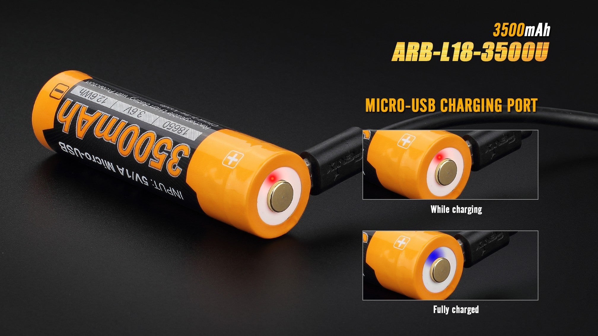 Baterías Fenix ARB-L18-3500U de 3500 mAh | Torch.cl