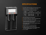 Cargador Fenix Ni-Mh y Li-ION ARE-D2