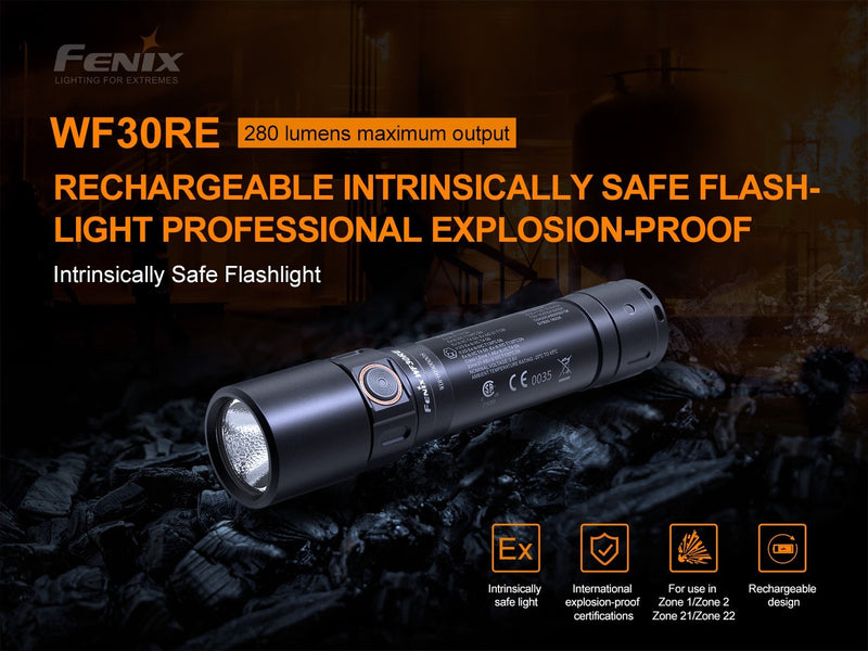 Linterna anti explosiva recargable Fenix WF30RE