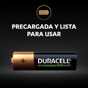 Pilas Duracell AA de 2500 mAh