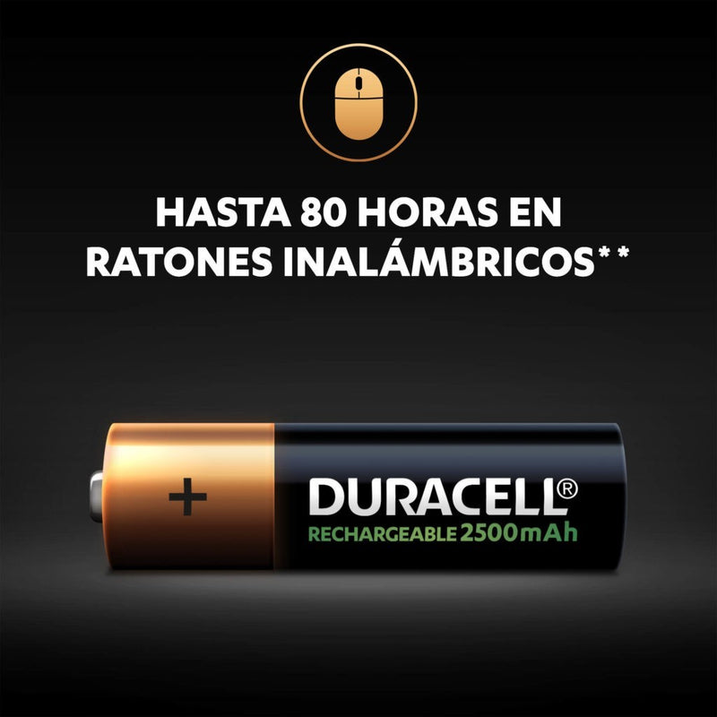 Pilas Duracell AA de 2500 mAh