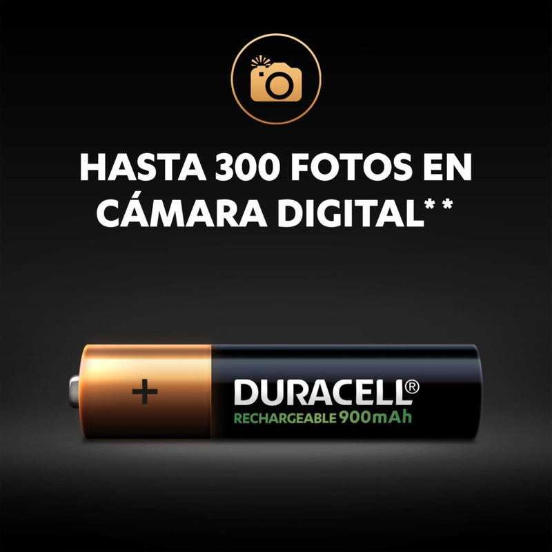 Pilas Recargables Duracell AAA de 900 mAh