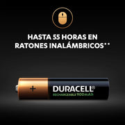 Pilas Recargables Duracell AAA de 900 mAh