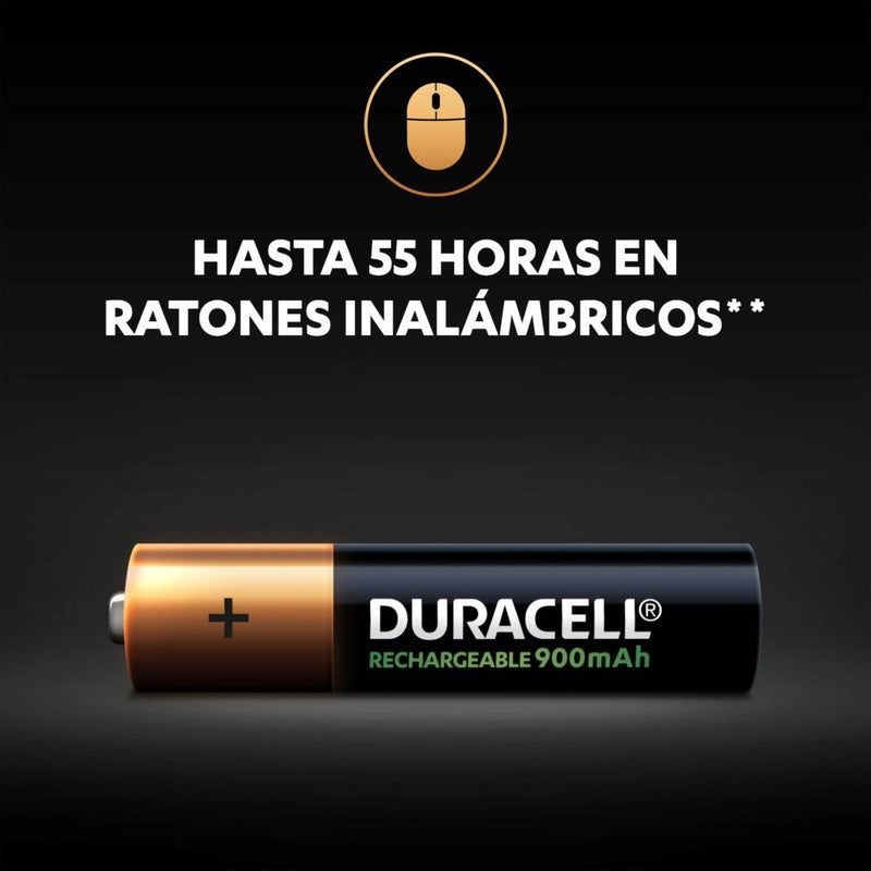 Pilas Recargables Duracell AAA de 900 mAh