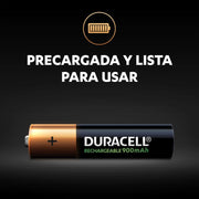 Pilas Recargables Duracell AAA de 900 mAh