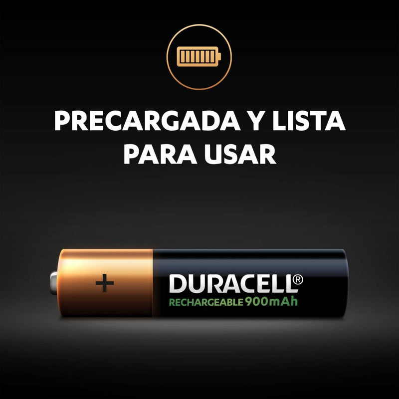 Pilas Recargables Duracell AAA de 900 mAh