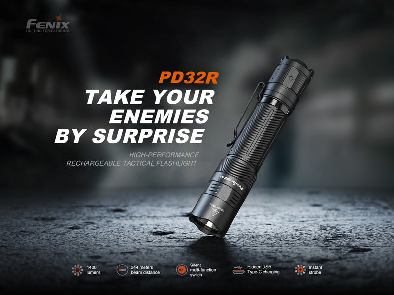 Linterna Fenix PD32R negro
