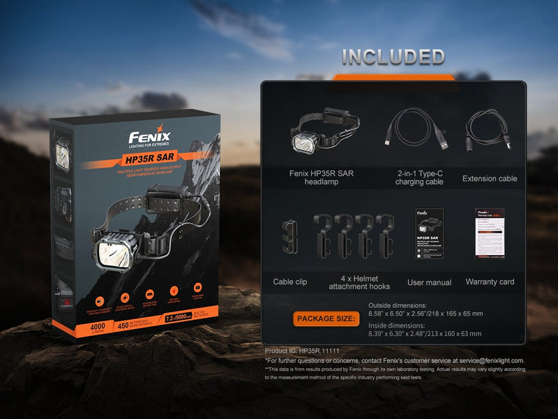 Linterna Frontal Fenix HP35R SAR