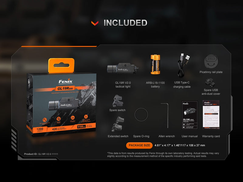 Linterna Fenix para pistolas GL19R V2.0