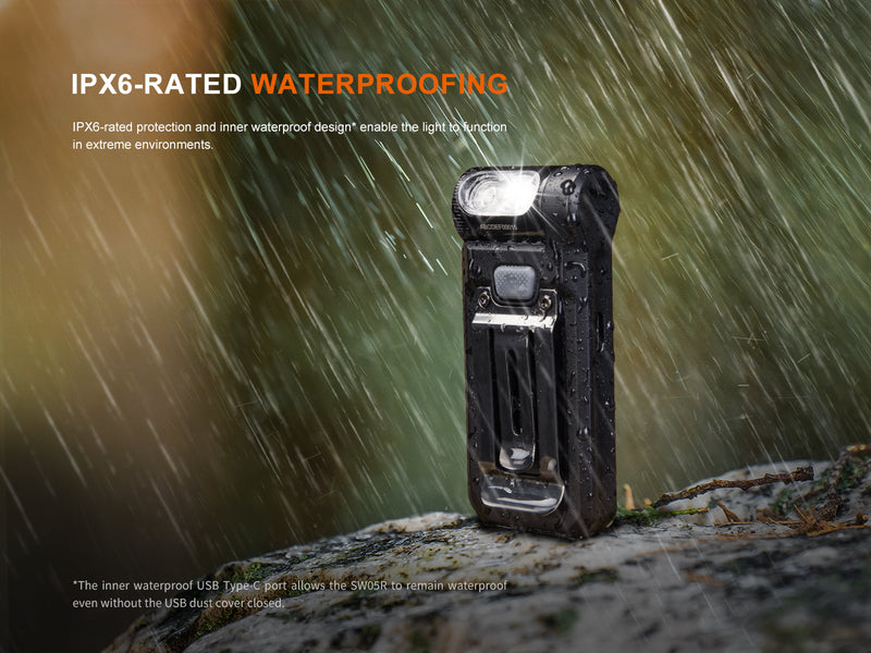 Linterna Recargable Fenix SW05R-UV negro