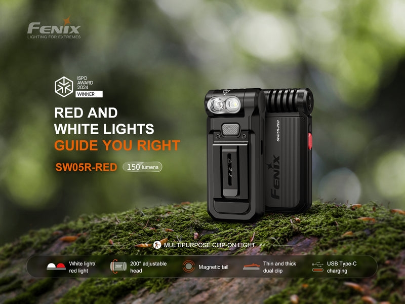 Linterna Recargable Fenix SW05R-RED negro