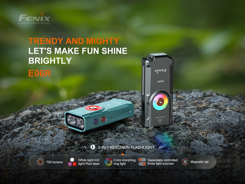Linterna Recargable Fenix E06R verde