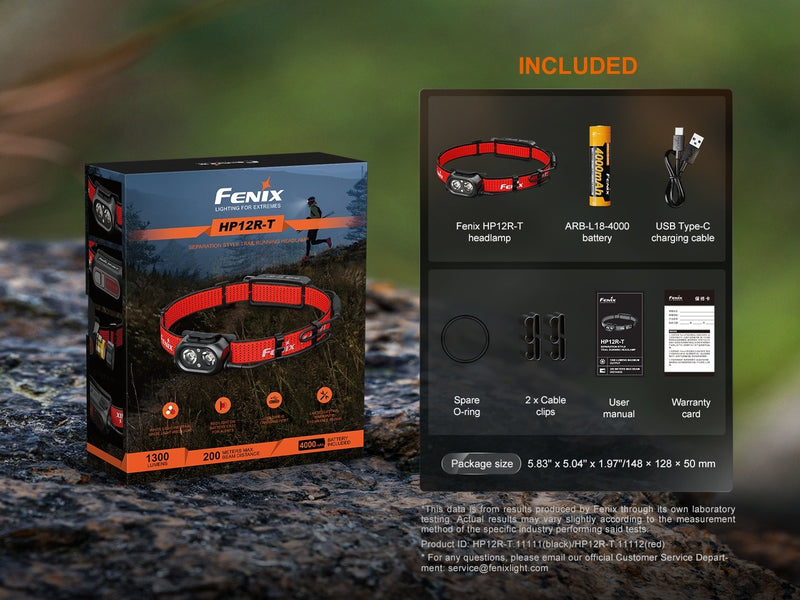 Linterna Frontal Fenix HP12R-T NEGRO