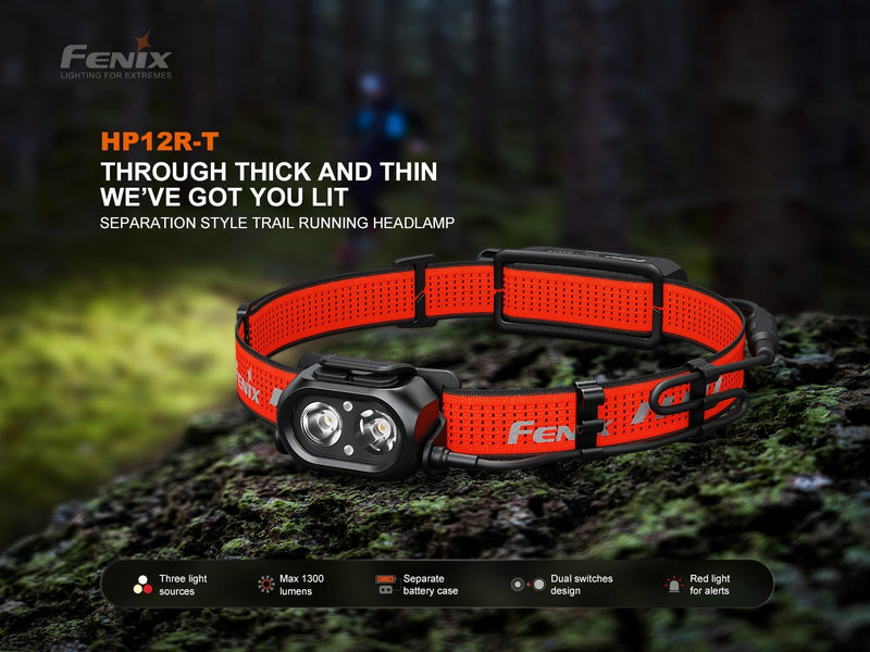 Linterna Frontal Fenix HP12R-T NEGRO