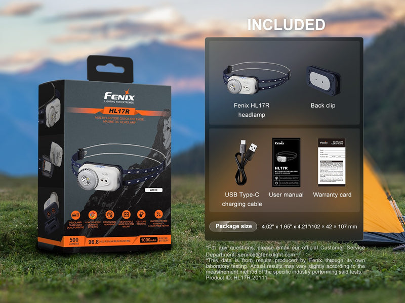 Linterna Frontal Multiusos Fenix HL17R Blanco