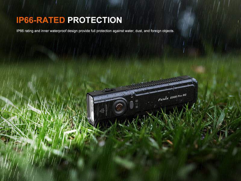 Linterna Recargable Fenix E06R PRO RG NEGRO (LASER VERDE)