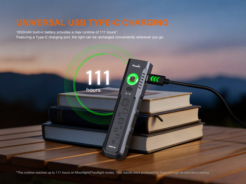 Linterna Recargable Fenix E08R UE VERDE OLIVA