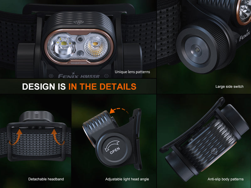 Linterna Frontal Fenix HM55R Negra