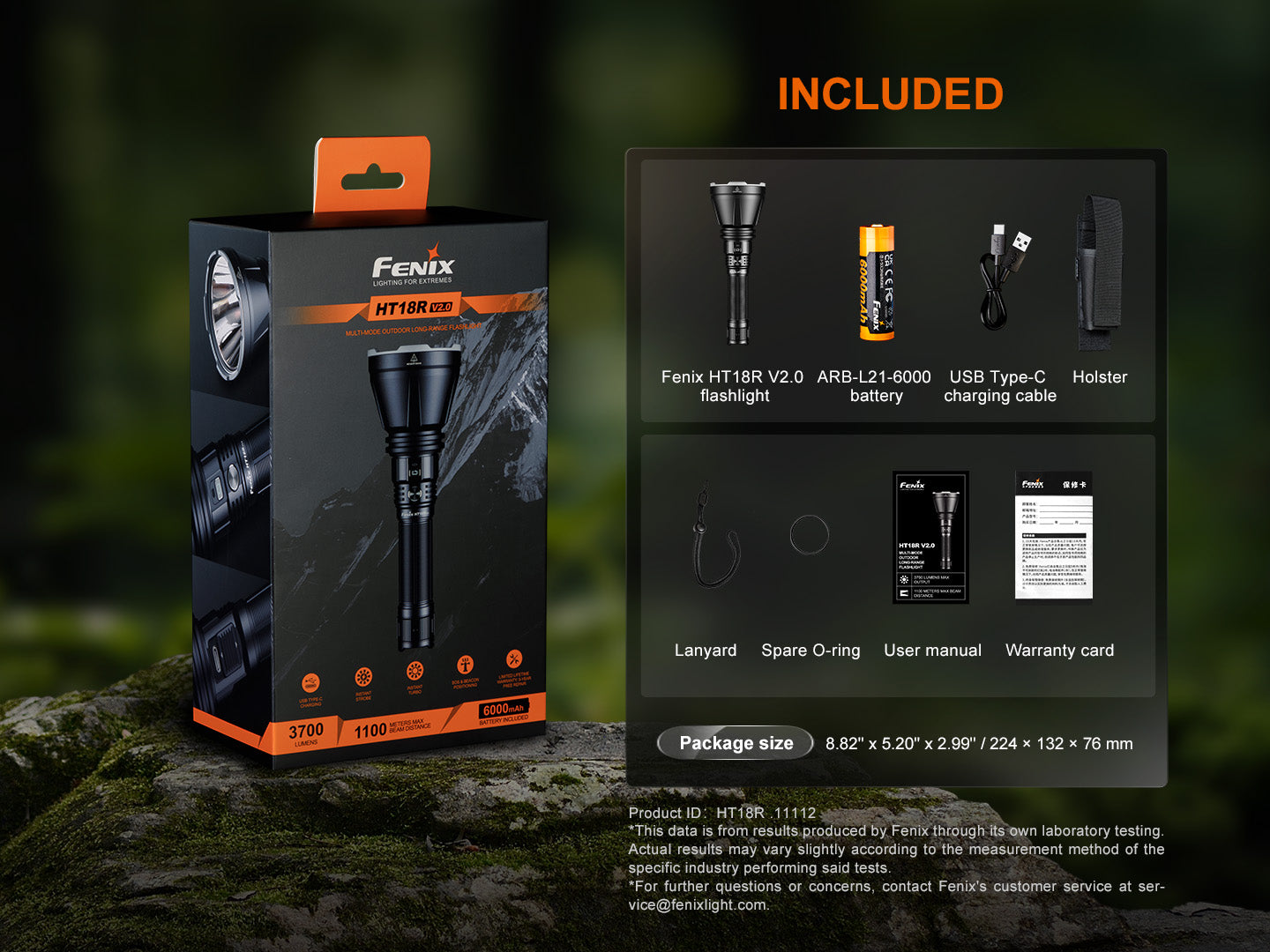 FENIX HT18R V2.0 SFT90X 3700ルーメン1100m Linternas Fenix HT18R V2.0 | Torch.cl