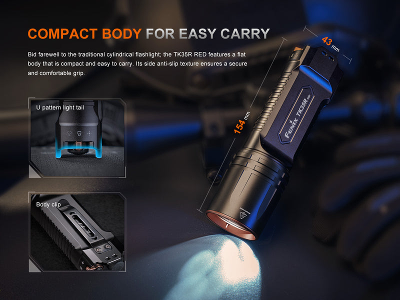 Linterna Led Fenix TK35R RED