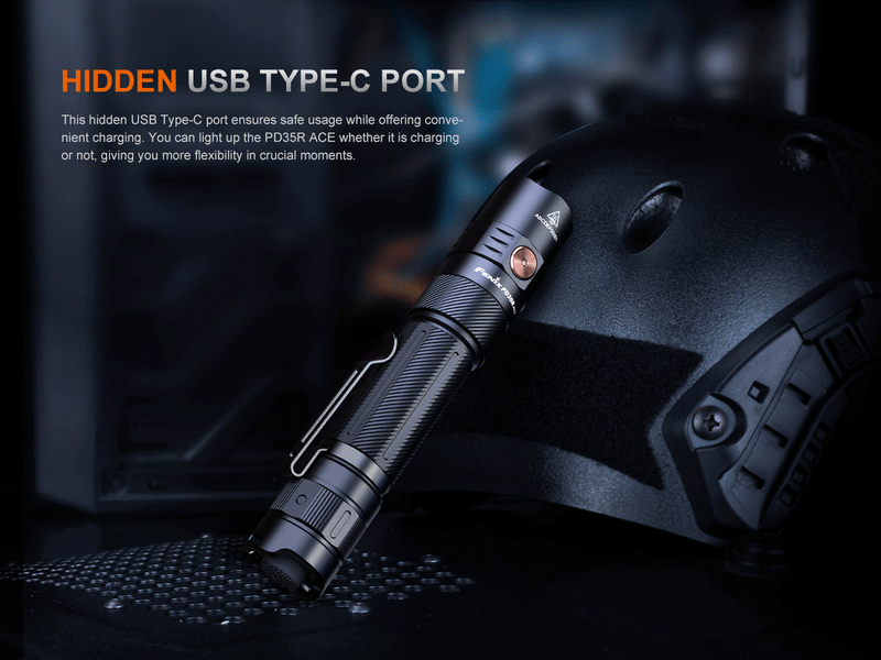 Kit Linterna Fenix PD35R ACE + CL1 BLACK (BOGO)