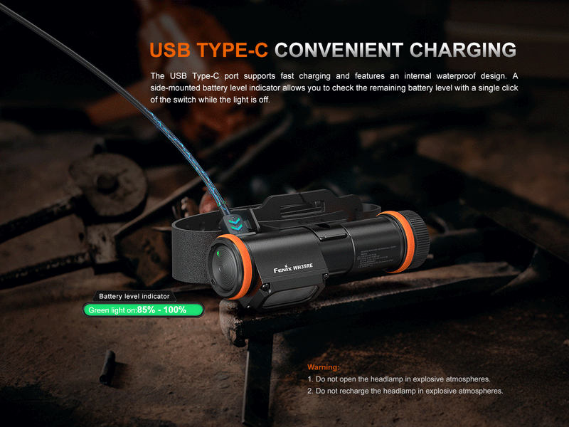 Linterna Frontal Anti Explosiva Fenix WH35RE